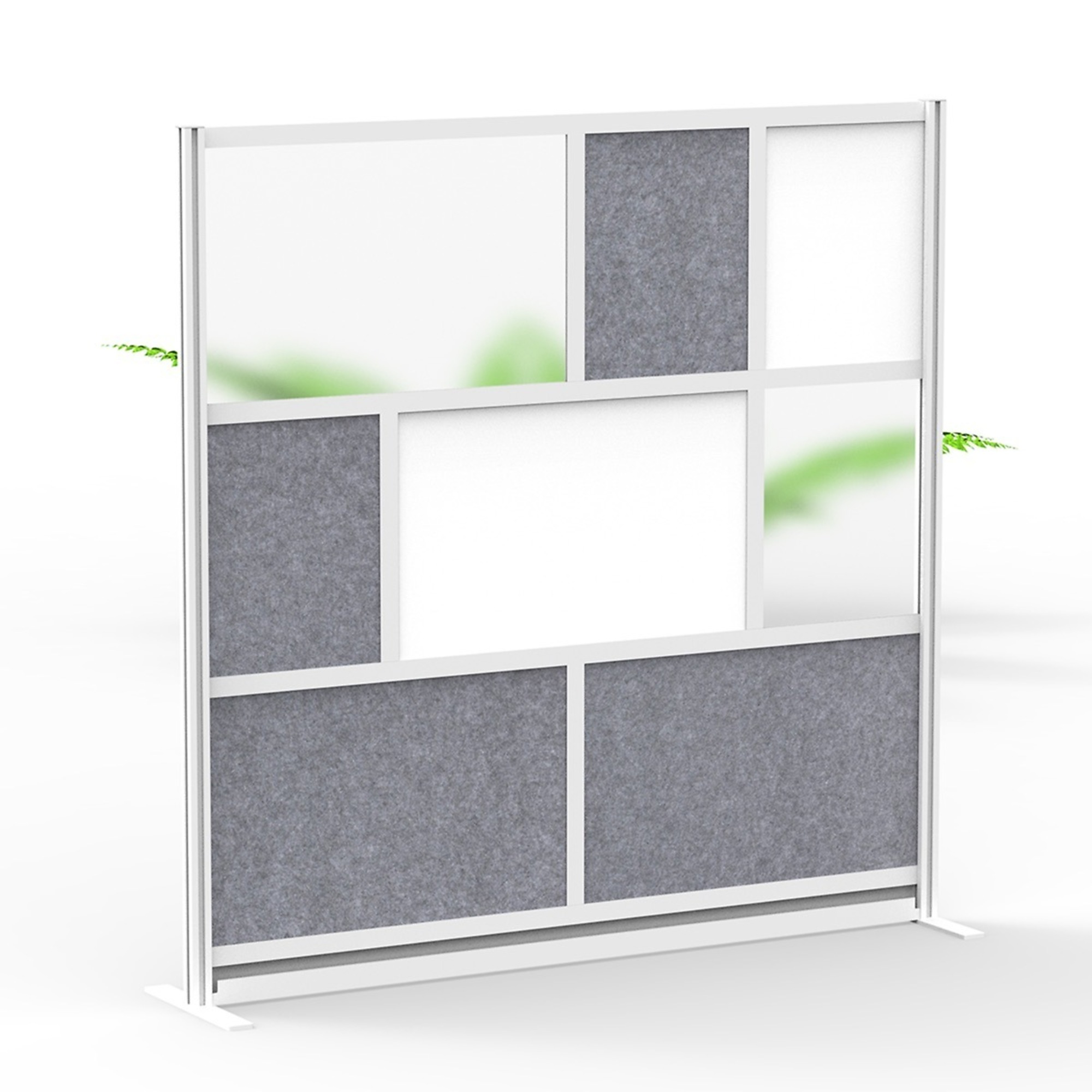Luxor, Mod Wall Divider Sys Gry Frame70 x 70 Starter Wall, Material Polypropylene/PET polyester fabric, Height 70 in, Width 70 in, Model# MW-7070-FWCG